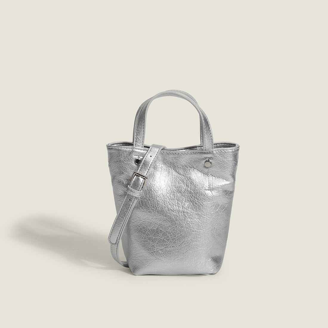 Korean Trendy Soft Leather PU Bucket Shoulder Bag