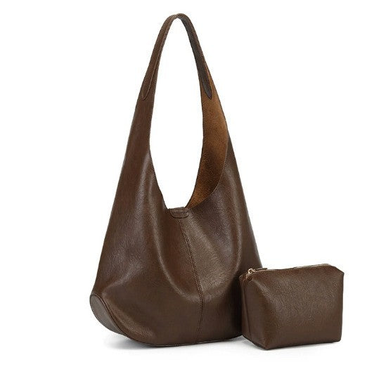 Tote bag, simple retro commuter bag, large-capacity bag, women's 2025 autumn new popular slack shoulder bag