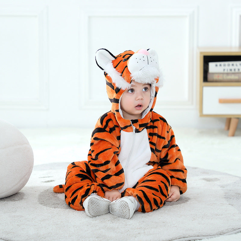 Qile Rabbit autumn new baby outing clothes wholesale flannel three-dimensional shape one-piece Romper Total link