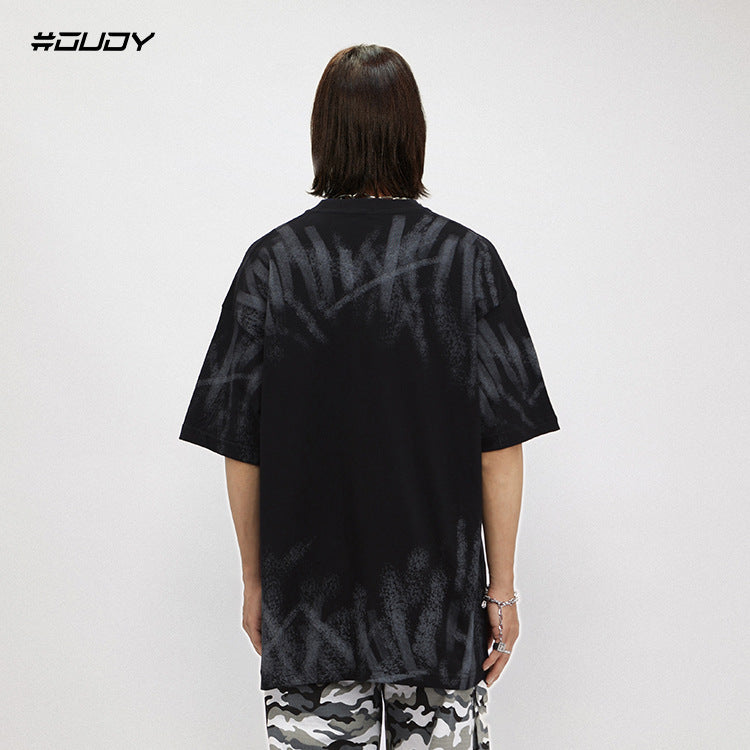 Blackened Graphic Tie-Dye T-Shirt