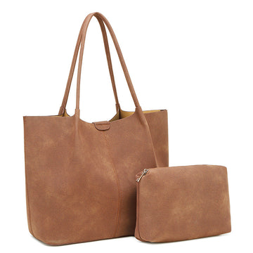 2025 autumn and winter new matte European and American large-capacity shoulder underarm tote large bag retro portable mother and child bag