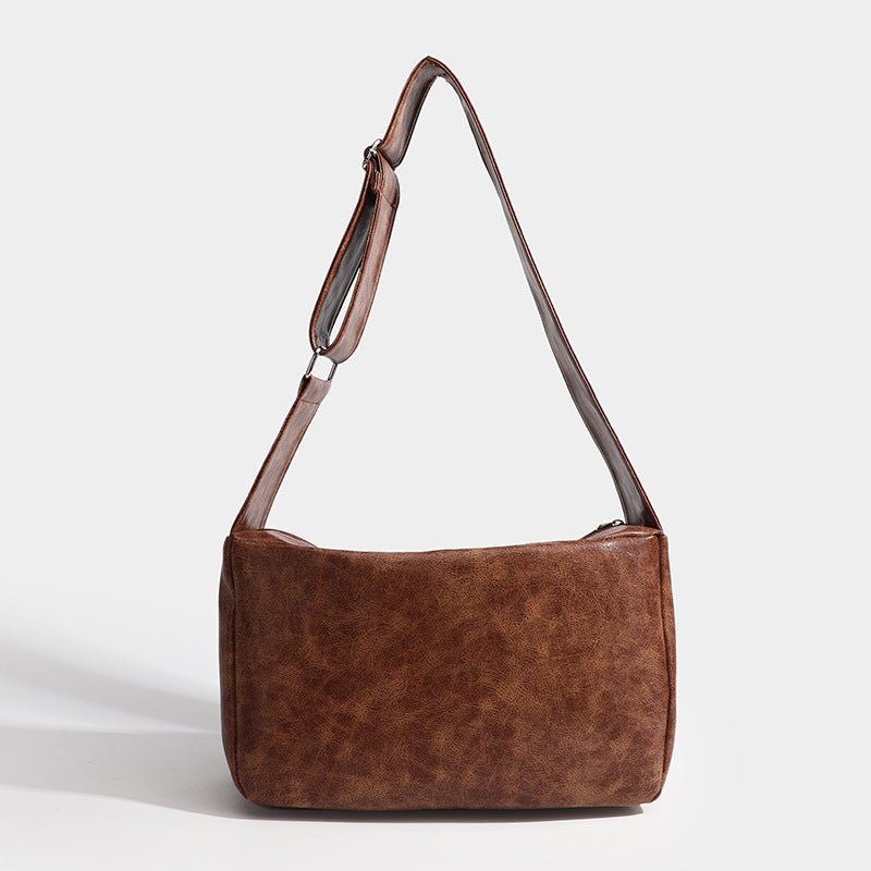 Retro Oil Wax Leather Women's Shoulder Bag