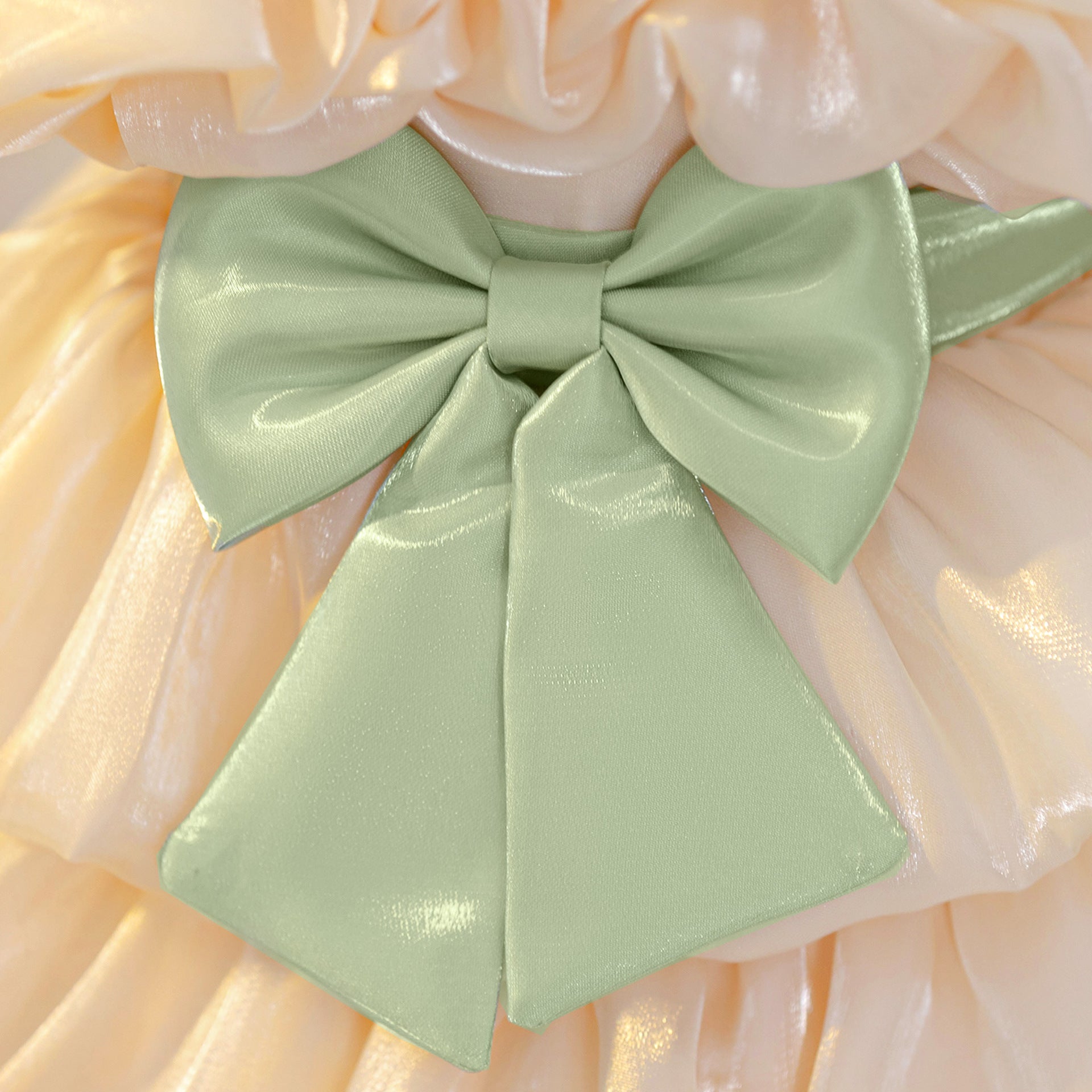 2025 New Children's Dress Flower Girl Birthday Princess Dress Water Gloss Yarn Fluffy Cake Dress Small Host Performance Dress