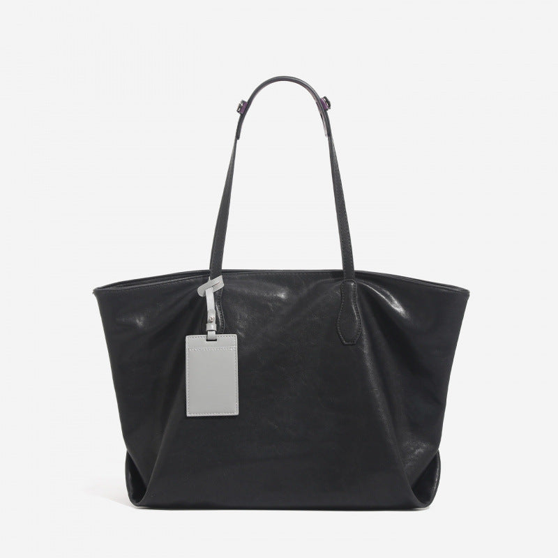 Niche design large-capacity tote bag women's 2025 new high-end texture casual commuting shoulder bag handbag