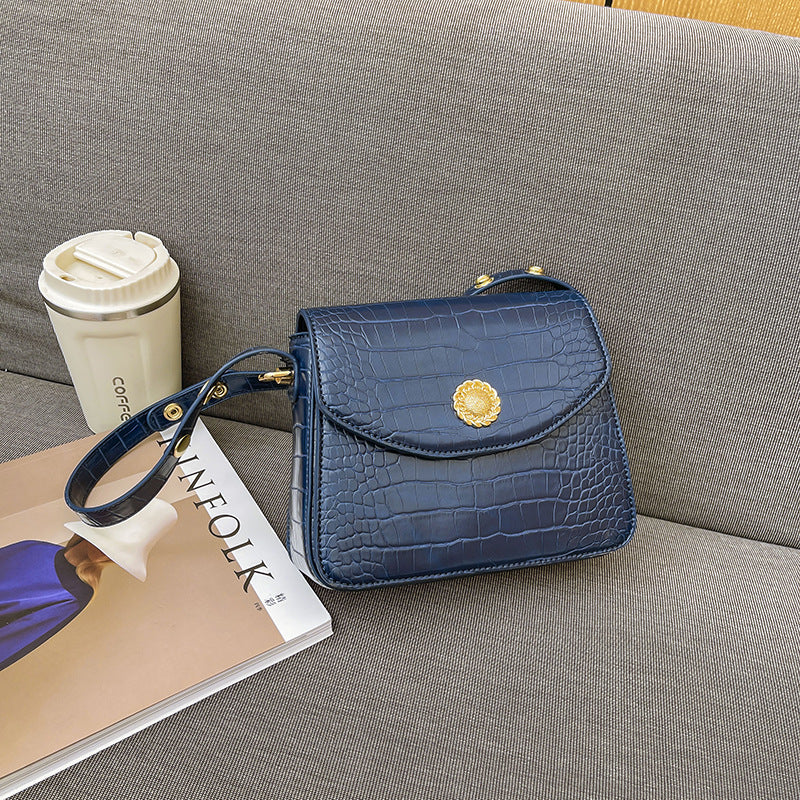 Retro Stone Pattern Small Shoulder Bag – Chic & Portable