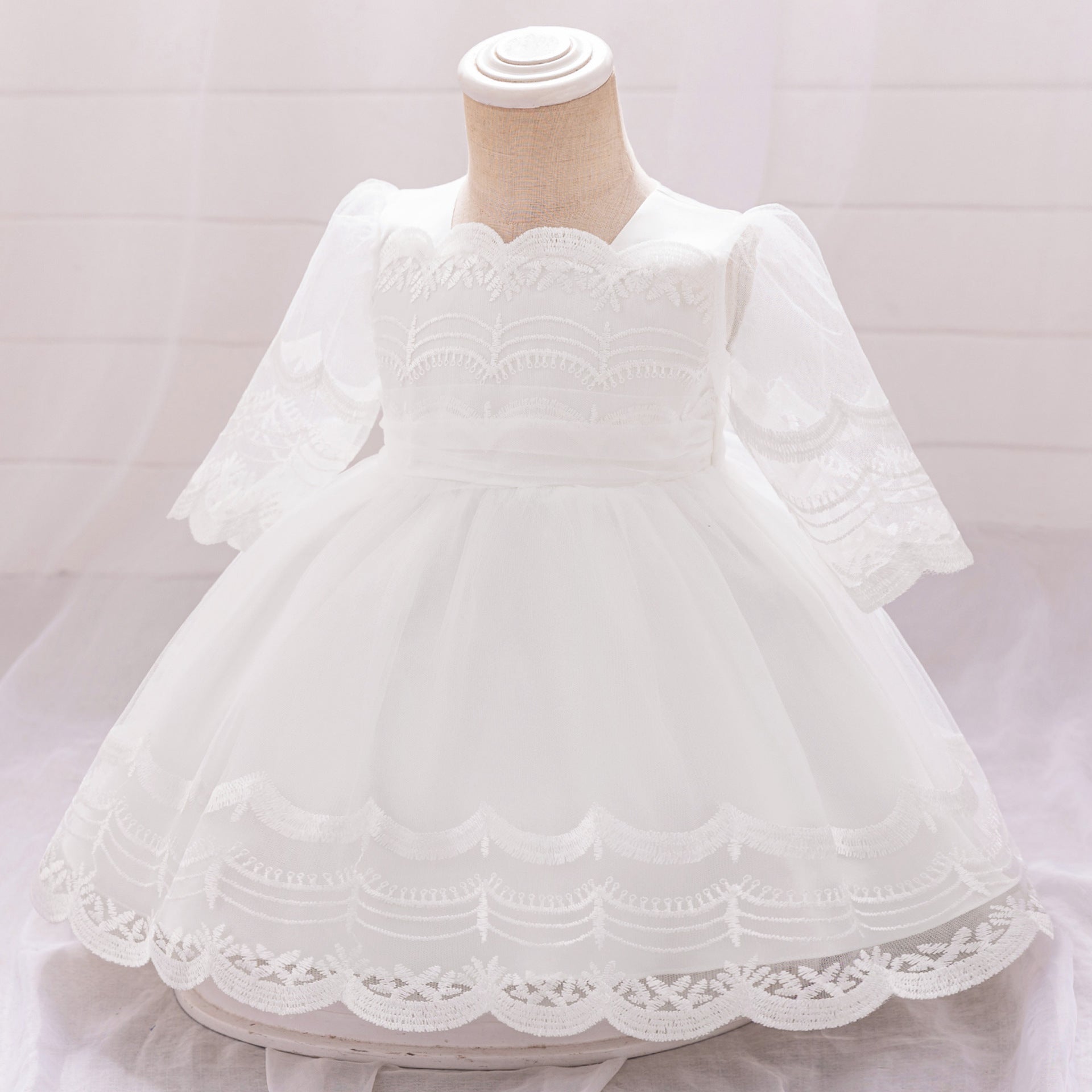 2024 new girls dress girls lace princess dress half sleeve dress dress children dresses