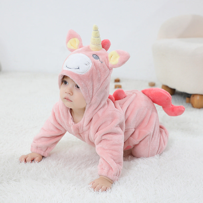 Baby clothes 2019 spring new pony unicorn shape single-layer yellow clothes Qile rabbit children's clothing total link