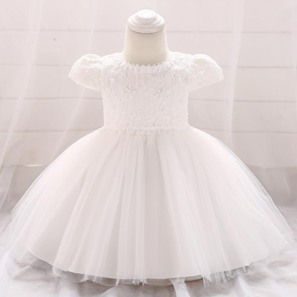 Foreign Trade Infant Dress Girls Lace Mesh Princess Fluffy Dress Baby Birthday European and American Style