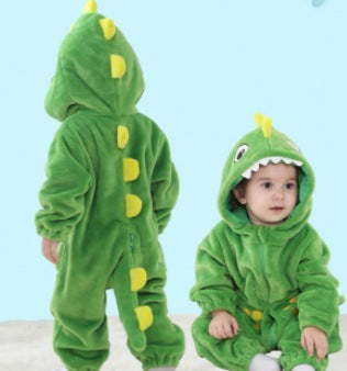 Qile Rabbit Spring and Autumn New Infant and Toddler Cute Styling Clothing 0-5 Year Old Baby Multi-colored Dinosaur Single Layer Romper