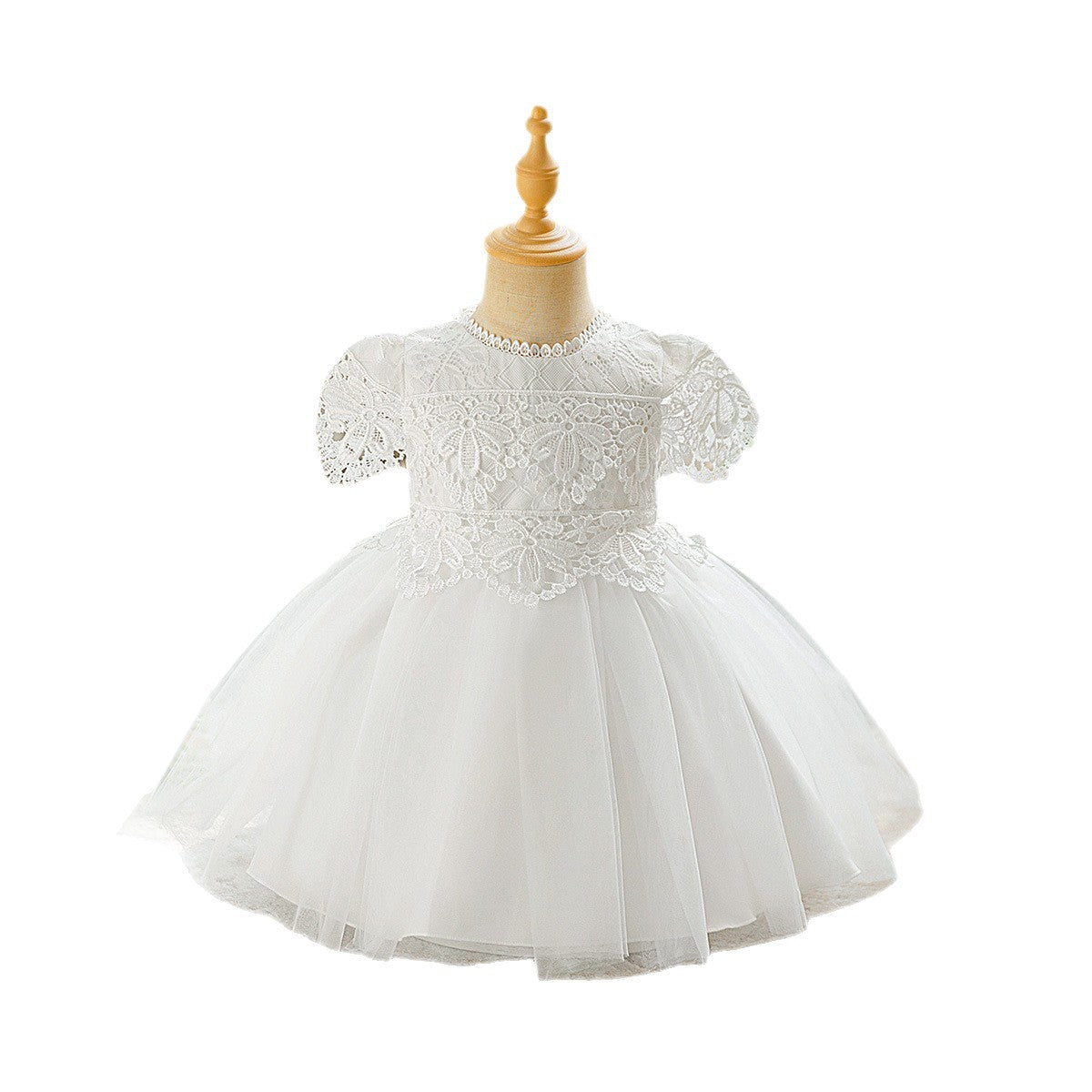 Cross-border children's birthday princess dress lace flower girl wedding dress tutu skirt little girl's first birthday wash dress spot
