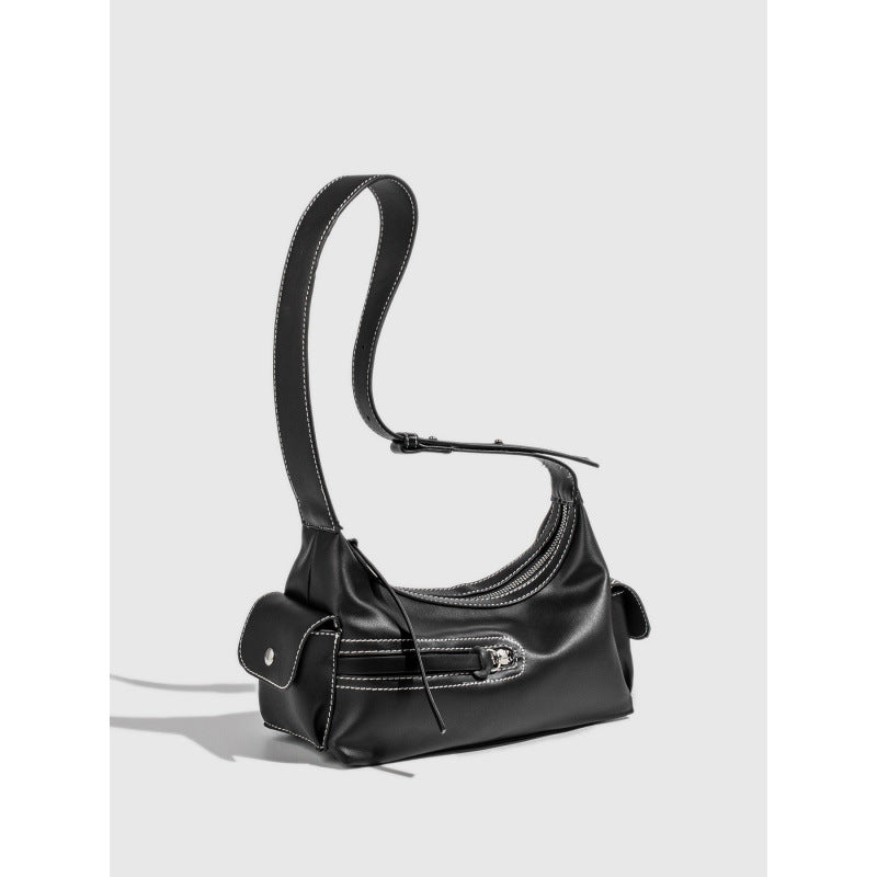 Niche design Cool drag Spice girl armpit bag, locomotive bag, women's 2025 new retro premium sweet wine lunch box bag