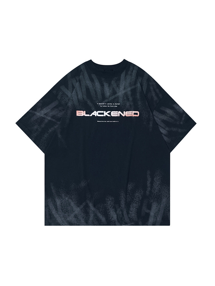 Blackened Graphic Tie-Dye T-Shirt