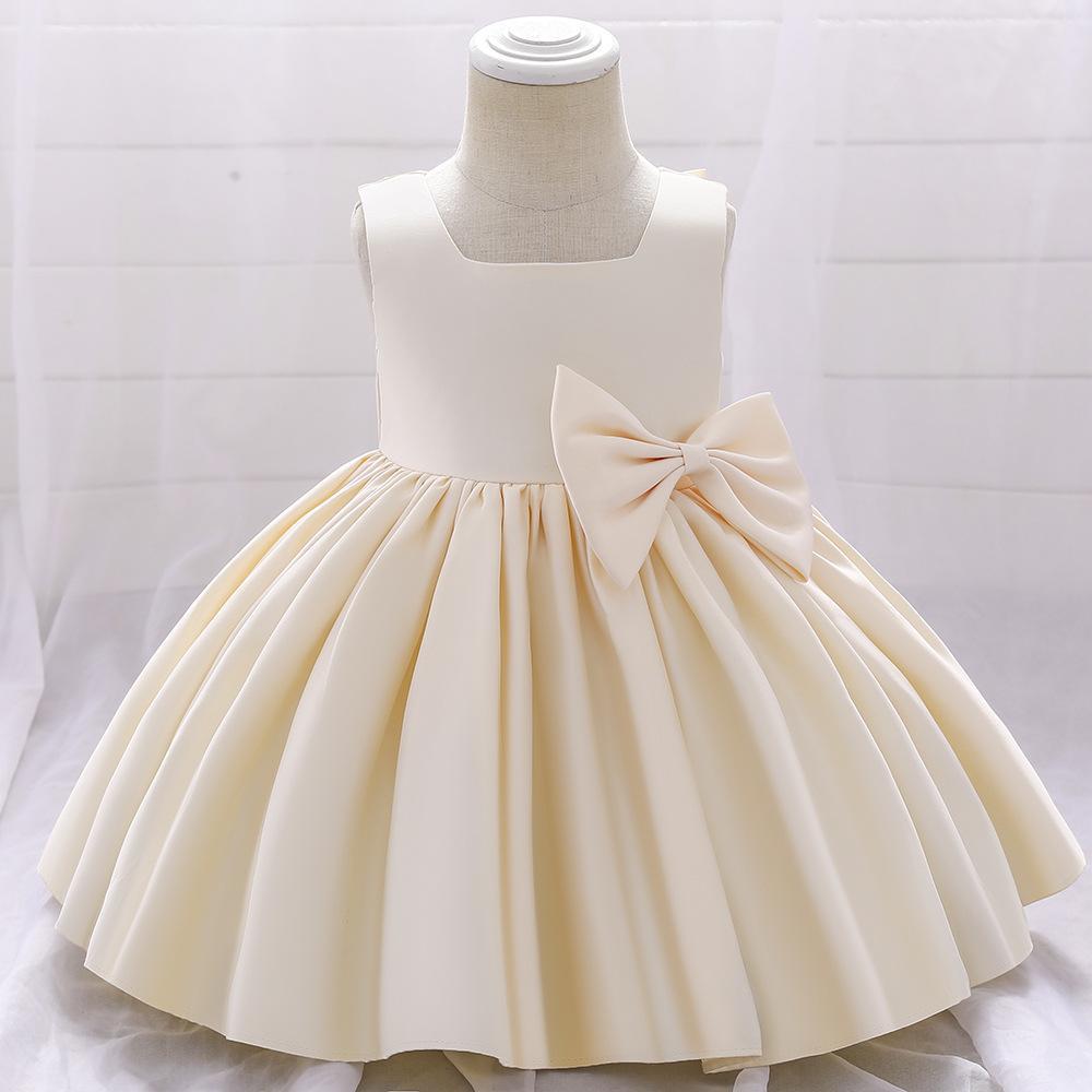 Amazon children's dress princess dress, baby clothing baby year old, satin dress European and American children's clothing dress