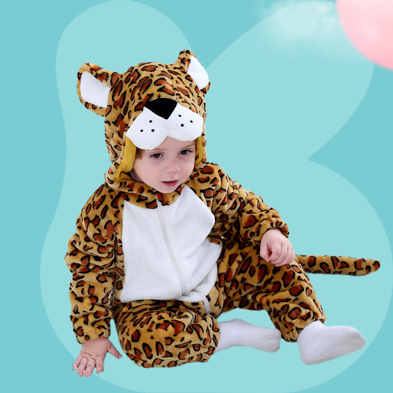 Qile Rabbit Baby One-Piece Spring Baby Out Clothing Infant Baby Climbing Clothing Animal Series Single Layer Main Chain