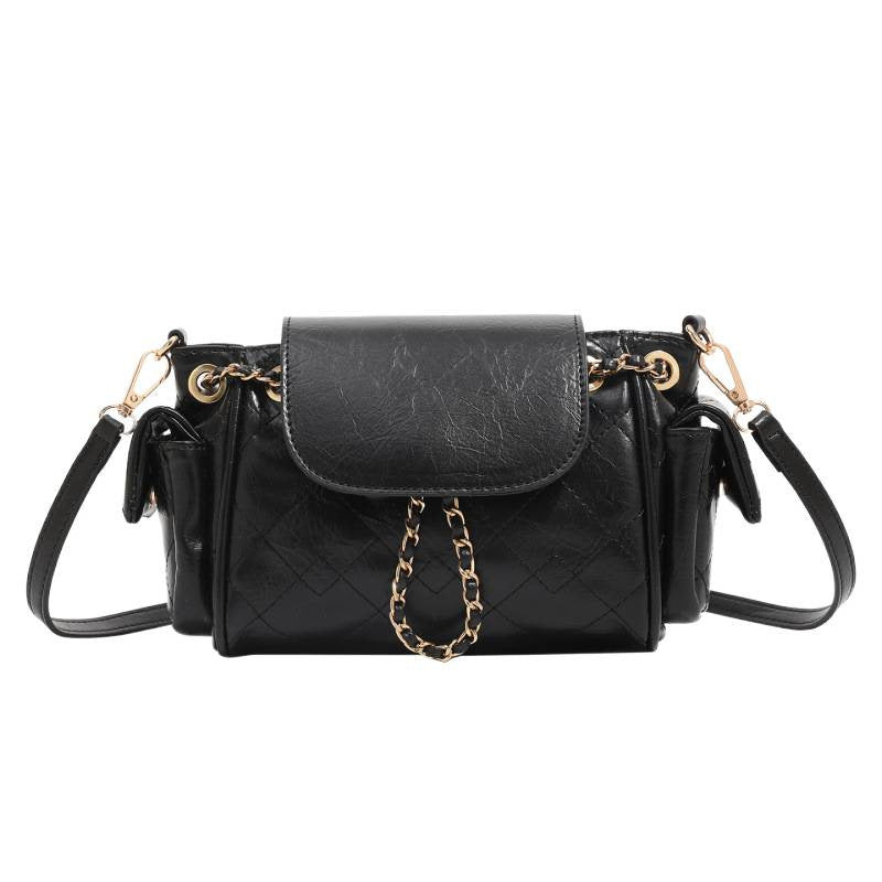 Simple casual shoulder bag trendy new niche texture women's Korean version temperament trendy fashion small square bag handbag