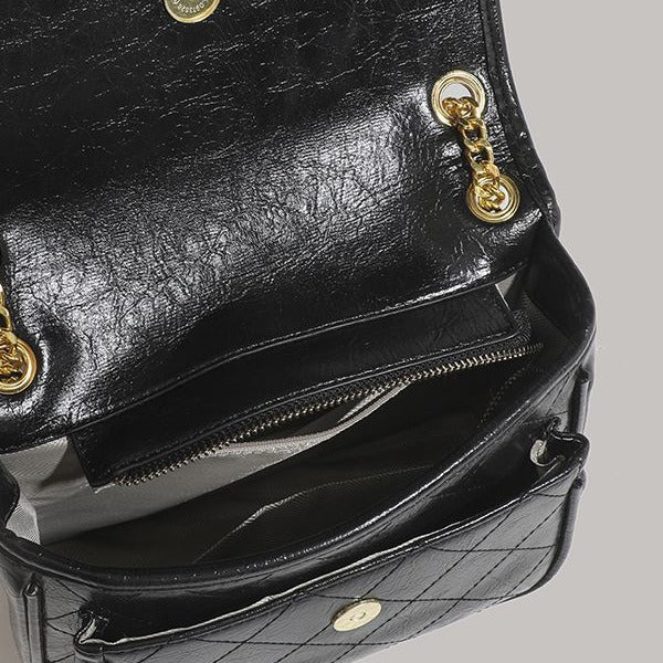 Retro Mailman Bag – Diamond Chain Design Women's Bag