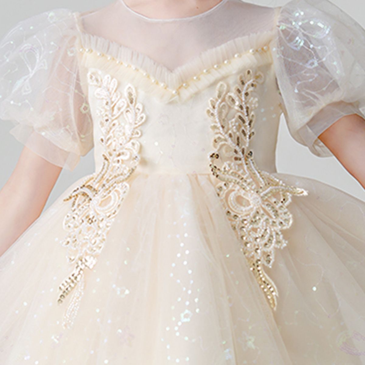 Bubble sleeve princess dress