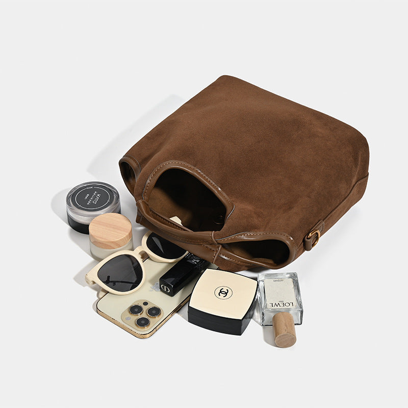 Cross-border niche design matte handbag women's bag 2025 new high-end shoulder bag tote bag casual messenger