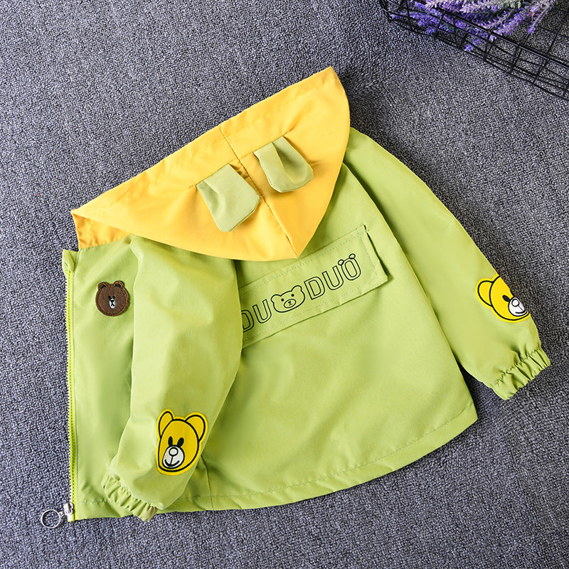 Spring and Autumn New Children's Cartoon Hooded Jacket