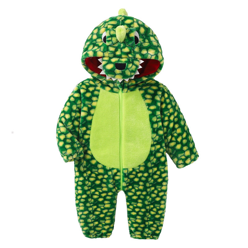 Autumn new baby flannel shape Romper monster shape with three-dimensional tail one-piece Romper