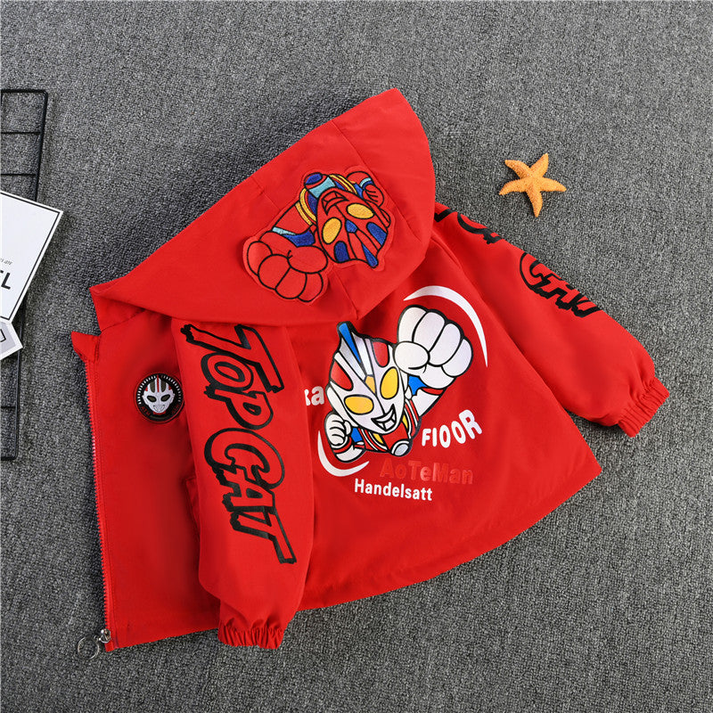 Spring and Autumn New Children's Cartoon Hooded Jacket