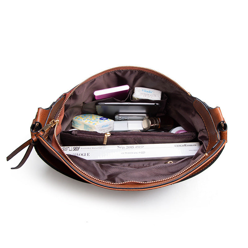 Cross-border 2025 summer and autumn fashion portable European and American foreign trade retro trend casual women's bag single shoulder crossbody women's bag