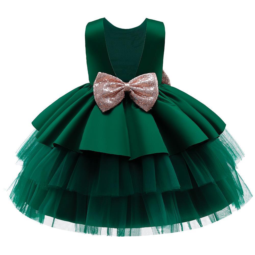 2023 Amazon Sources Children's Dress Princess Dress Girls Baby Fluffy Cake Dress Big Children's Birthday Dress