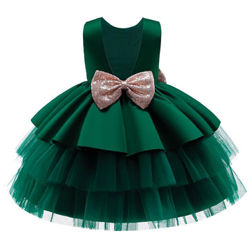 2023 Amazon Sources Children's Dress Princess Dress Girls Baby Fluffy Cake Dress Big Children's Birthday Dress