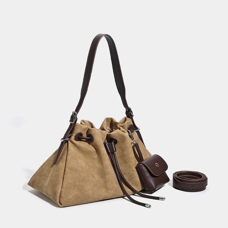 2025 autumn and winter new niche premium shoulder bag Korean version lazy wind lightweight underarm bag large capacity messenger bag women