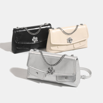 Bag Women's 2025 Autumn and Winter New Fashion Crossbody Underarm Women's Bag Feeling Retro Shoulder Mailman Bag Rhombus Chain Bag