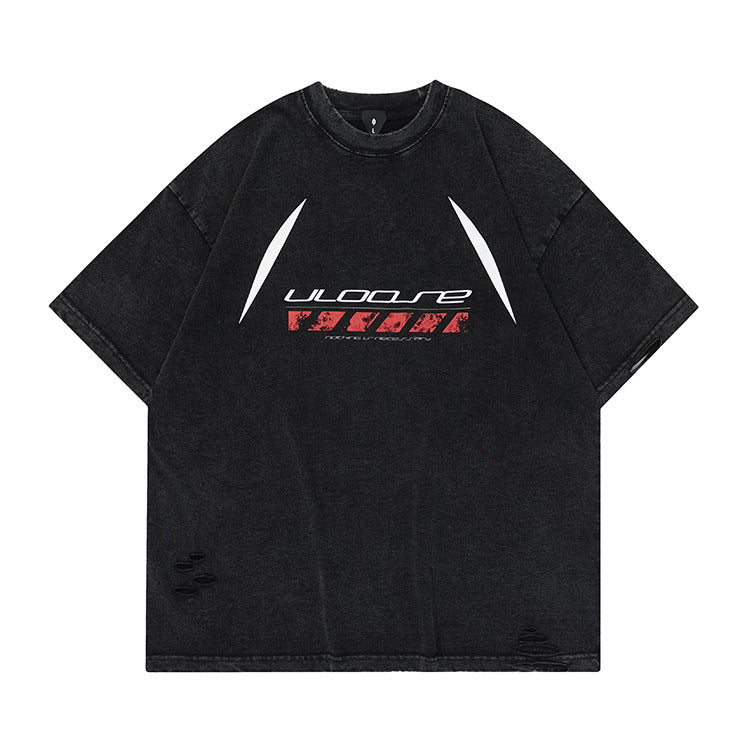 Vintage Water Wash Heavy Duty Graphic T-Shirt