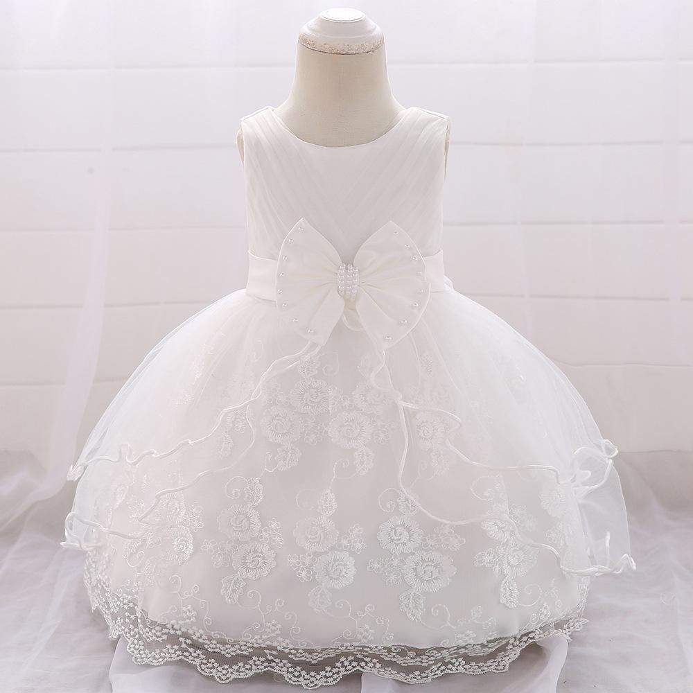 New infant girl princess puffy dress dress mesh flower girl birthday dress baby dress
