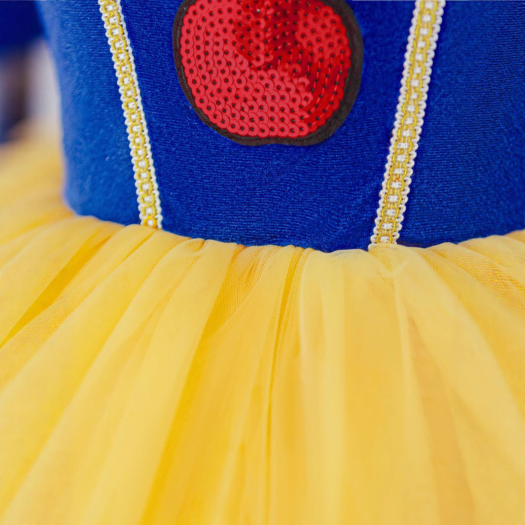 Summer new Snow White dress girls dress fairy fashion Internet celebrity foreign style mesh little girl children's dress