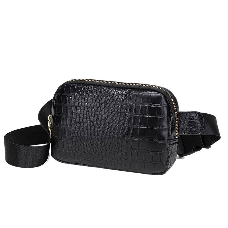 One piece wholesale women's autumn new shoulder bag fanny bag women's satchel fashion crocodile pattern commuter lightweight breast bag
