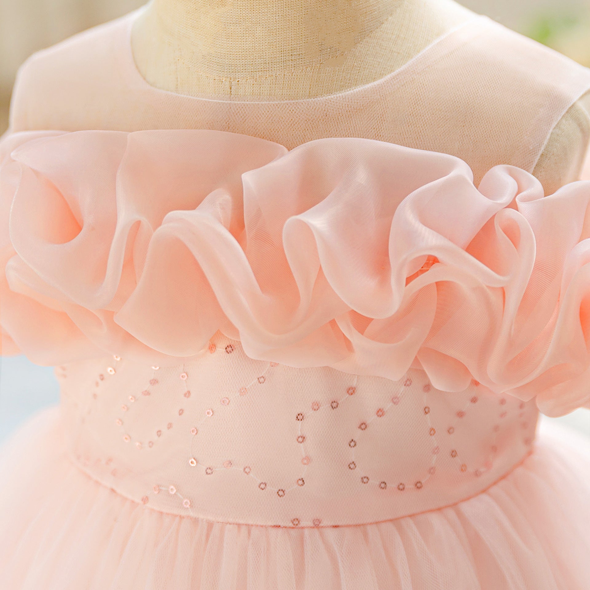 Cross-border new girls' princess dress mesh tutu dress birthday banquet children's evening dress small flower children's dress
