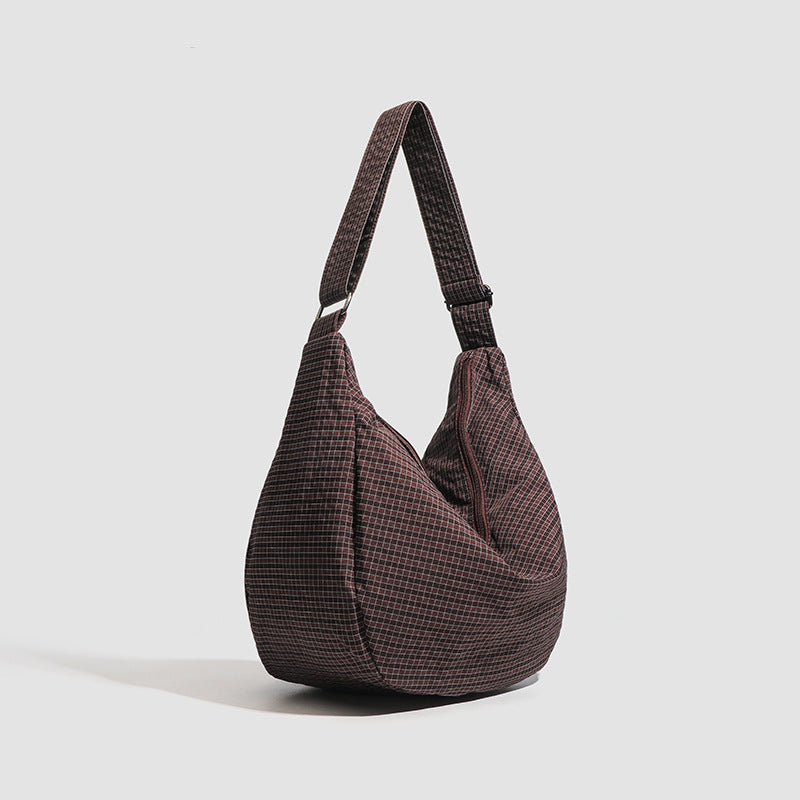 Canvas bag women's shoulder bag 2025 new autumn and winter large-capacity handbag student class bag cloth bag shopping bag