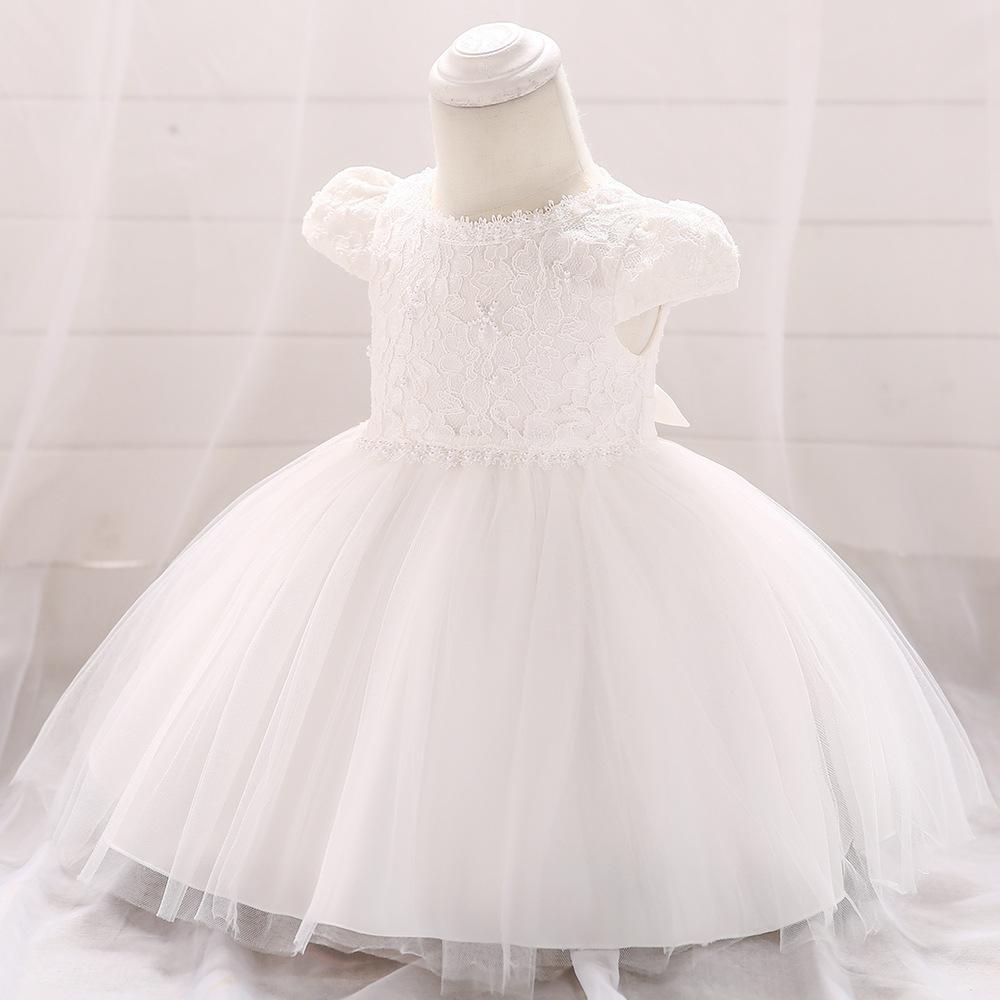 Foreign Trade Infant Dress Girls Lace Mesh Princess Fluffy Dress Baby Birthday European and American Style
