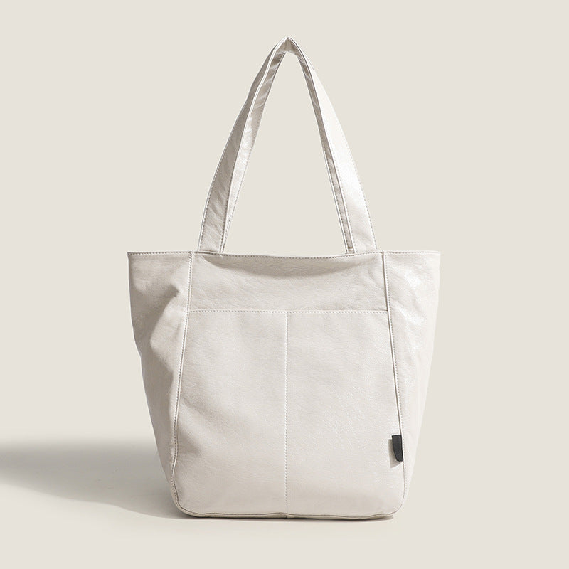 Trendy Oil Wax Shoulder Bag – Spacious & Stylish