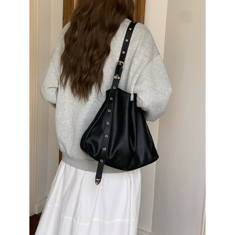 Maillard retro messenger bag women's 2025 new trendy Korean version tote bag versatile large-capacity commuter shoulder bag