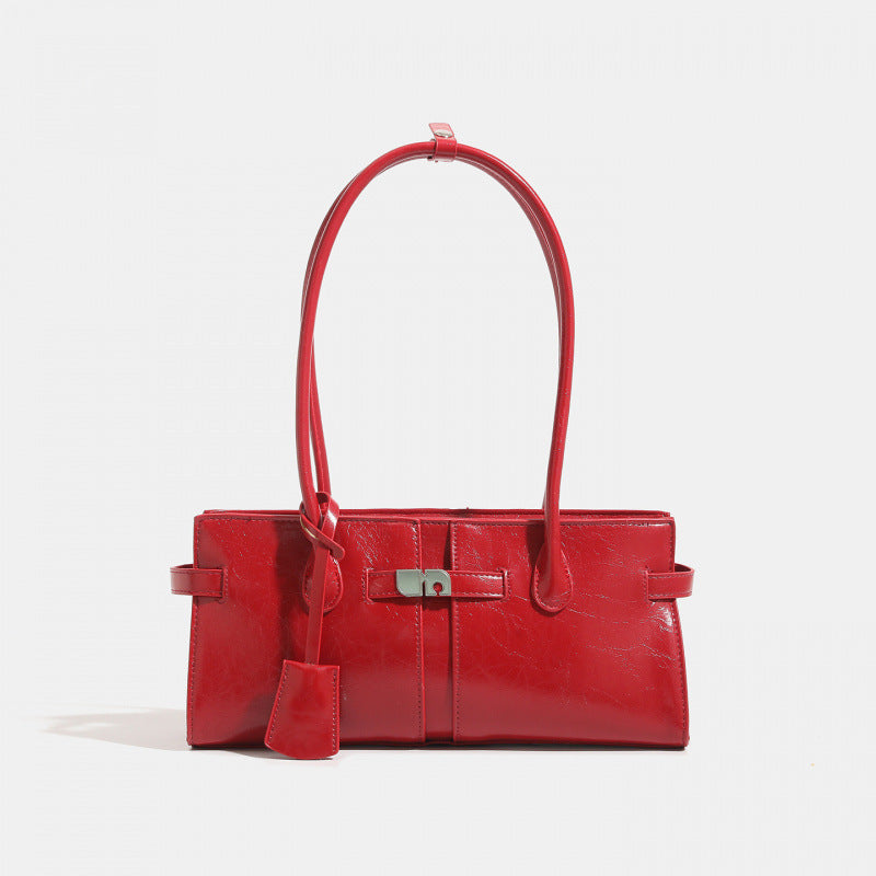 Niche design baguette armpit bag women's 2025 new versatile commuter handbag high-end large-capacity shoulder bag