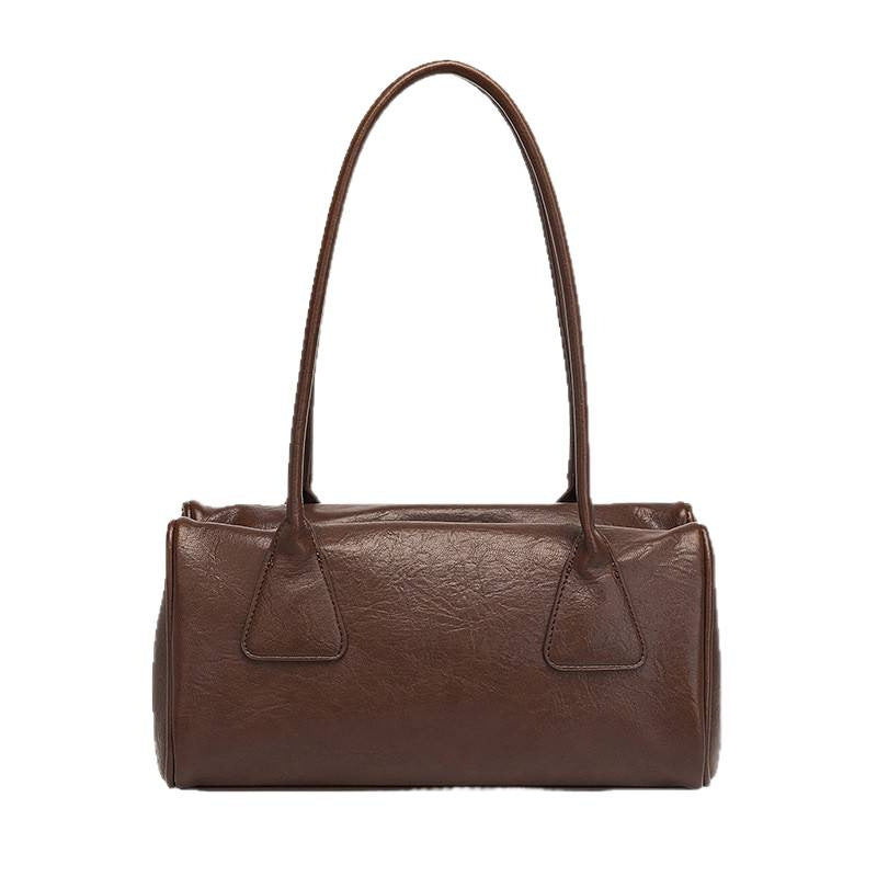 2025 new trendy Korean niche design retro foreign style baguette bag versatile large capacity portable shoulder armpit bag