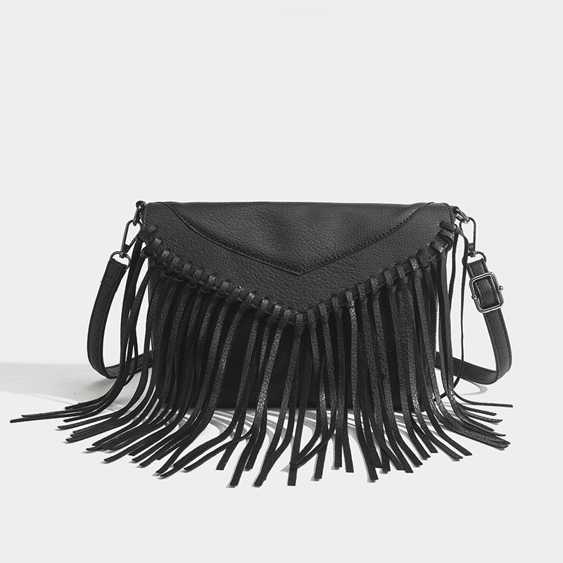 Fringe Envelope Shoulder Bag – Trendy & Casual