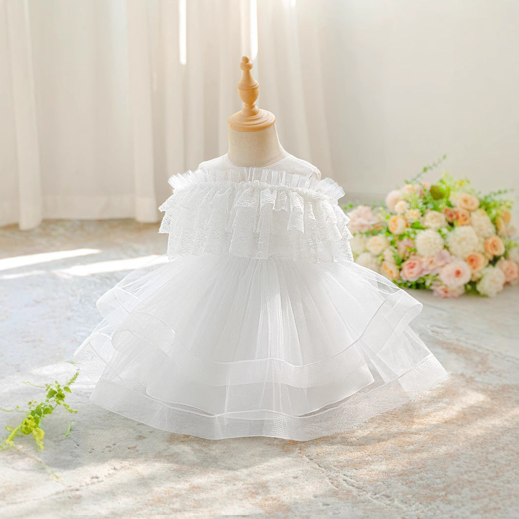 Children's dress 2025 new girls princess dress sweet foreign little girl fluffy girls piano performance clothes