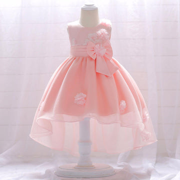 Foreign trade new baby first year wash dress baby full moon birthday gift trailing flower fluffy princess dress