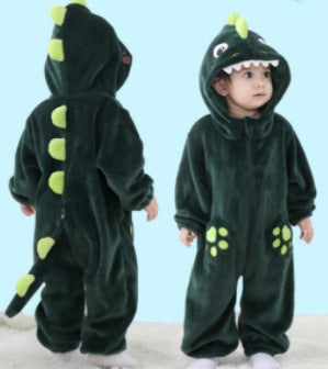 Qile Rabbit Spring and Autumn New Infant and Toddler Cute Styling Clothing 0-5 Year Old Baby Multi-colored Dinosaur Single Layer Romper