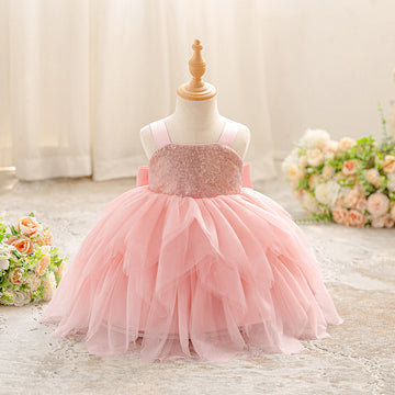 Children's Dress Girls Princess Dress Fluffy Gauze Dress Foreign Style Flower Girl Wedding Dress Host Piano Performance Dress Walking Show