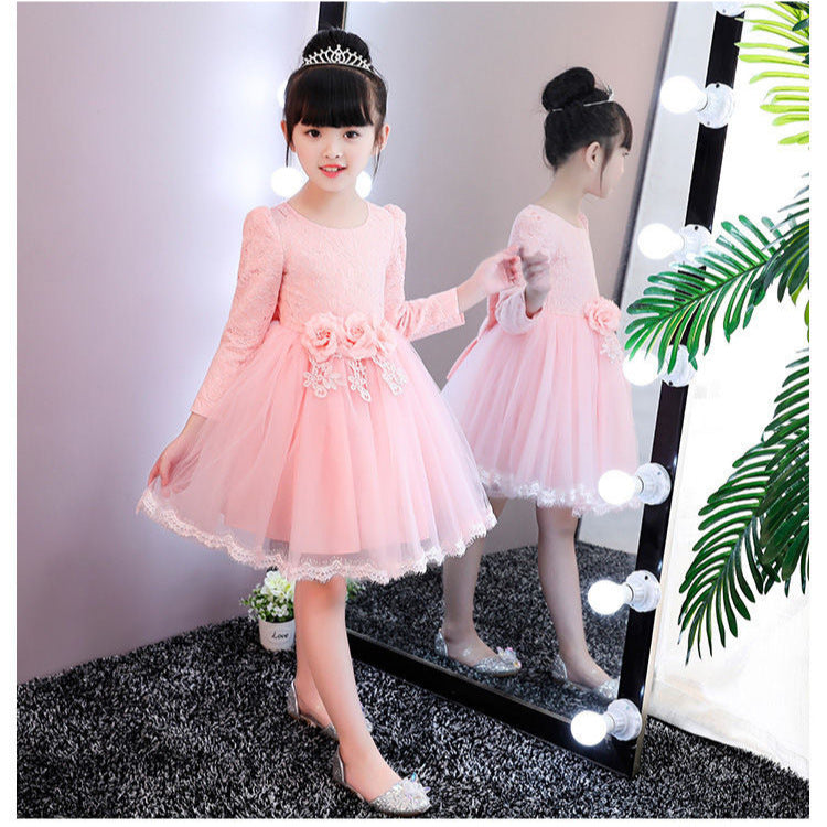 Children's big bow princess dress
