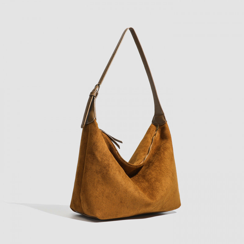 Cross-border retro bag women's large capacity 2025 new autumn and winter tide with casual shoulder shopping bag commuter tote bag