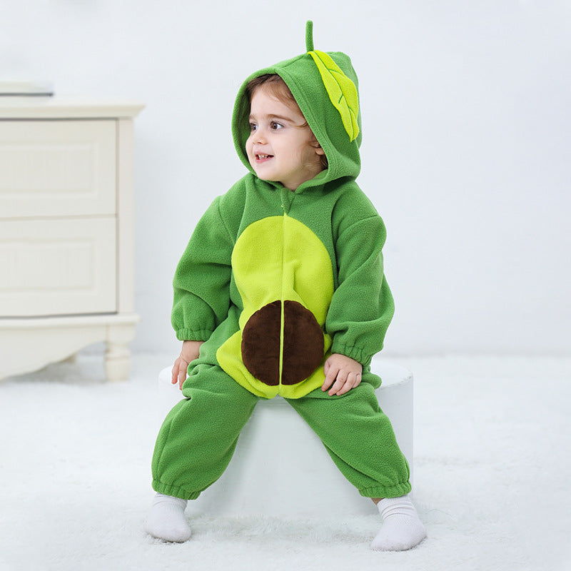 Qile Rabbit autumn new baby cute fruit-shaped Romper avocado-shaped one-piece Romper