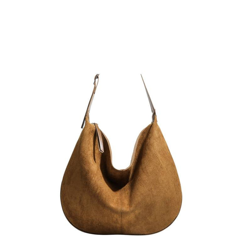 Autumn and winter with 2025 new femininity fashion matte leather women's portable underarm bag retro shoulder dumpling bag